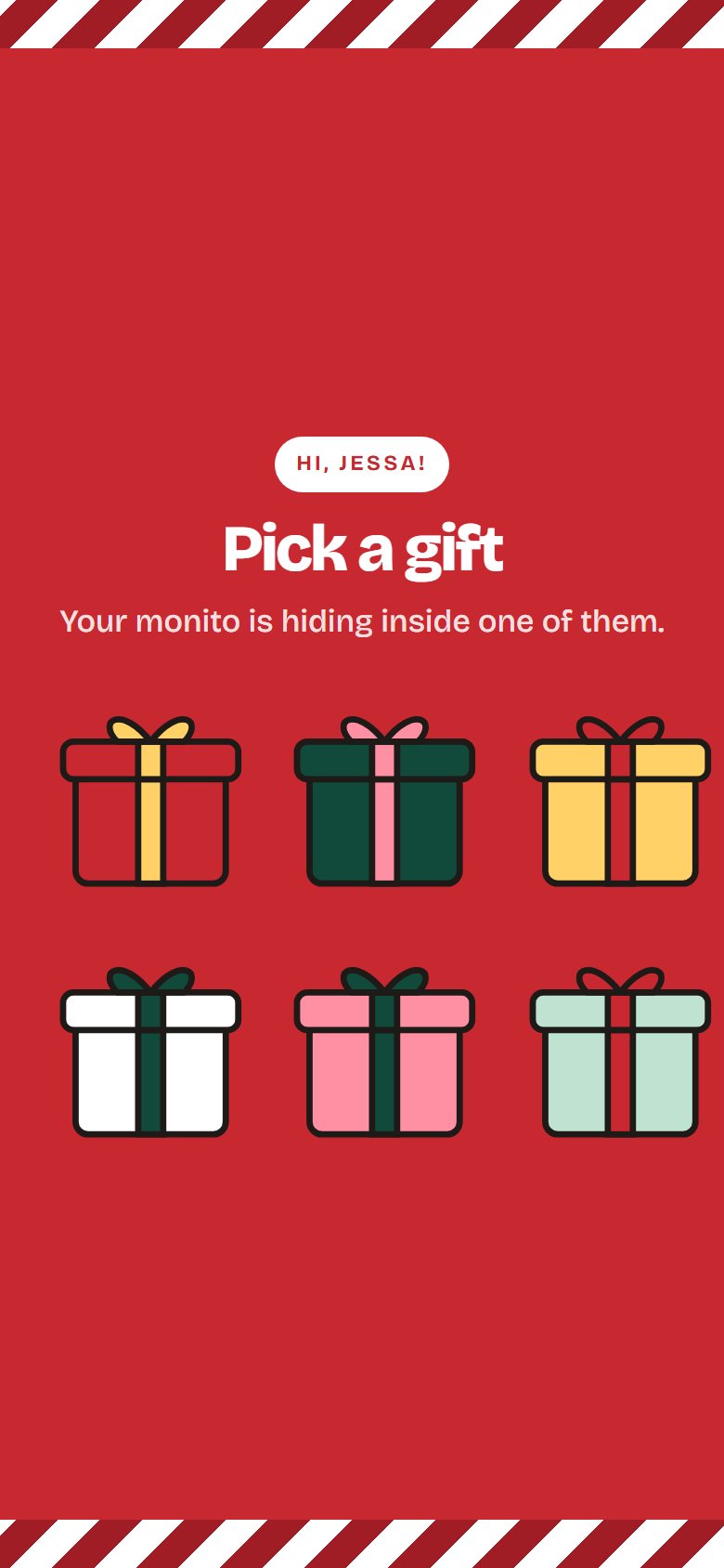 Monito Monita interactive Christmas invitation demo