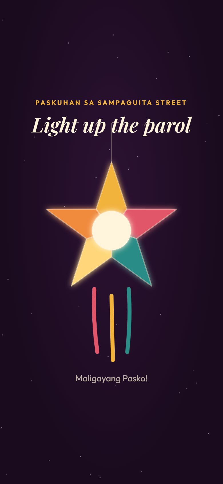 Parol Lights interactive Christmas invitation demo